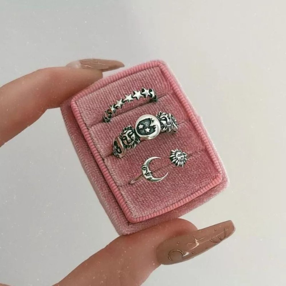 Sky Ring Set, Moon, Stars - Picture 2 of 2
